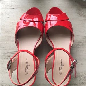 Salvatore Ferragamo platform wedge sandals